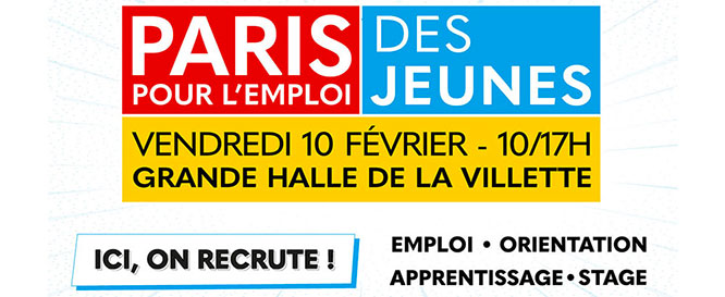 Vendredi 10 février, 11ème édition du salon « Paris pour l’emploi »